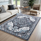 Area Rug for Living Room, 6x9 Machine Washable Non Slip Large Faux Wool Throw by Unknown