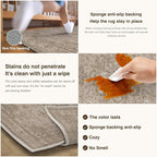 HUGEAR Washable 5x7 Area Rugs Retro Brown Living Room Bedroom Rug Vintage - Image 5