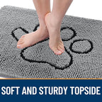 OLANLY Dog Door Mat for Muddy Paws 70x46, Paw Print Design, Absorbs Moisture - Image 4