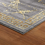GLORY RUGS Area Rugs Marble 8x10 Grey Gold Carpet Modern Abstract Rug Living - Image 6