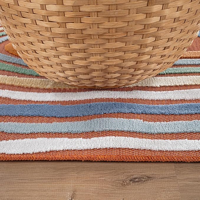 CAMILSON Indoor Outdoor Rug, Easy-Cleaning Non-Shedding Living Room, Garden and - Image 7