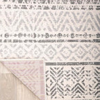 Rugshop Geometric Boho Large Area Rug – Gray Tribal Pattern, Dining Room - Image 5