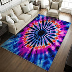 Tie Dye Rugs for Bedroom -Mandala Hippie Rug, 3x4 ft, Colorful Psychedelic Area - Image 2