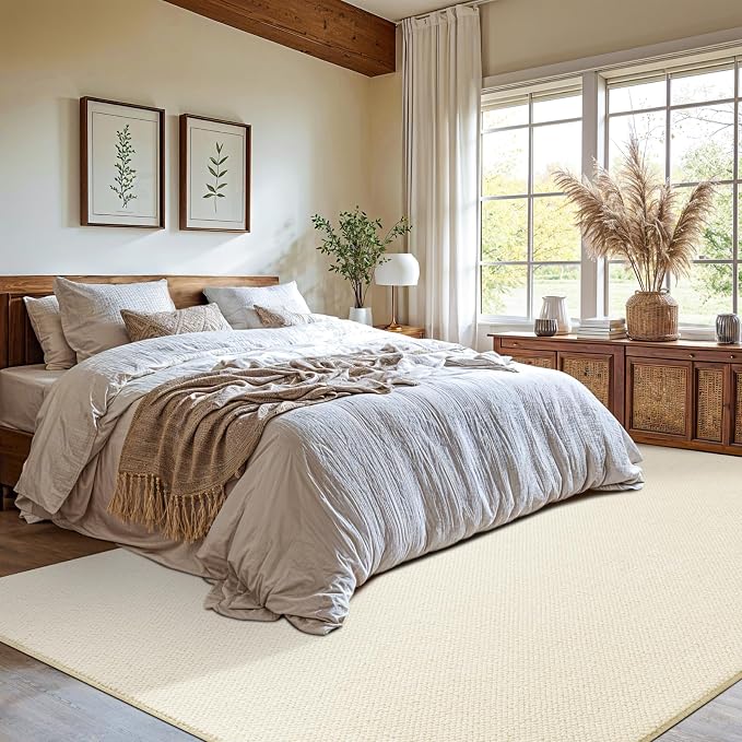 Shilucheng Wool Rug 4.7x7 Non-Slip, Blend 80% Wool and 20% Cotton Rugs - Image 3