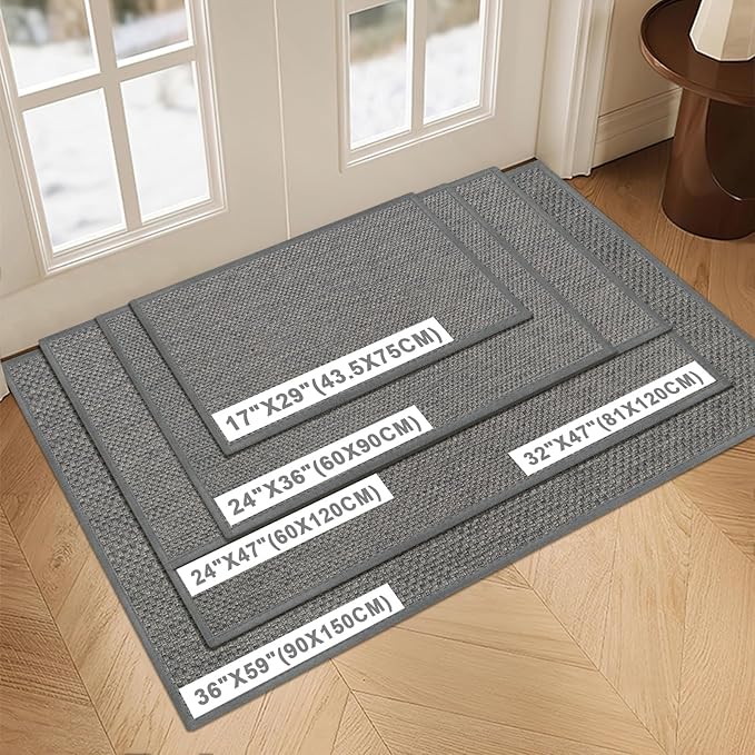 LEKEEPGO Door Mat 32"x47", Non Slip Door Mat Indoor Entrance, Rubber Backing - Image 2