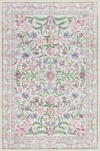 Wonnitar Boho Floral Area Rug 6x9, Washable Purple Rugs - Image 8