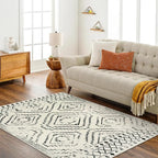 Wonnitar Moroccan Washable Rugs 5x7, Large White Tribal Area Rug - Image 5