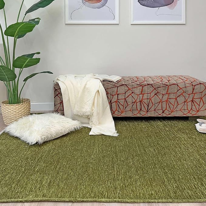 Alfa Rich 3x5 Green Washable Area Rugs by AlfaRichRugs