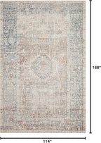 Loloi Chris Loves Julia Jules Collection JUL-07 Natural/Ocean 9'-6'' x 14' - Image 2