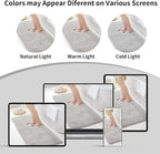 Gray Bathroom Runner Rug 24x70 Non Slip Fluffy Long Bath Mat - Image 8