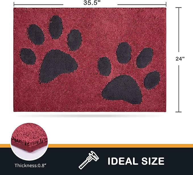 PURRUGS Dirt Trapping Door Mat 24" x 35.5", Non-Skid/Slip Machine Washable - Image 2