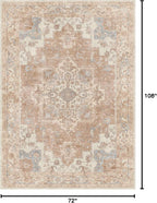 GENIMO 6x9 Area Rugs for Living Room, Non Slip Machine Washable Retro Rugs - Image 2