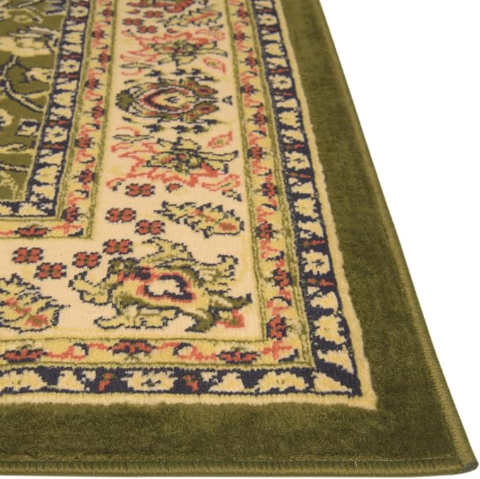 Rugs.com Yasmin Collection Rug – 8 Ft Square Green Medium Rug Perfect - Image 7