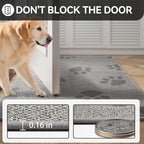 Door Mat Indoor Entrance 24"x35", 0.16" Thin Paw Print Low Pile Doormat - Image 4
