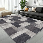 Modern Geometric Patchwork Indoor Area Rug - Image 5