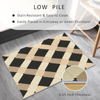 Washable 5x5 Modern Geometric Rug Living Room, Abstract Diamond Design Area Rugs - Image 5