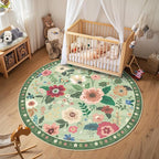 Floral 4ft Area Rug Machine Washable Soft Print Boho Carpet Non Slip Doormat - Image 6