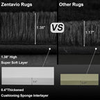 Zentavio Bedside Rugs Small 2x3 Shag Entry Entrance Rugs Soft Bedroom Carpet - Image 2