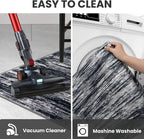 2x8 Modern Abstract Runner Rug for Hallways, Non-Shedding Washable Rug for - Image 5