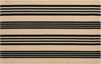 Black and Khaki Striped Rugs 2.3'x3.6', Washable Hand Woven Front Door Rug - Image 9