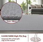 ANSSO 5x7 Wool Rugs for Living Room, 80% Merino Wool and 20% Cotton Soft Tufted - Image 7