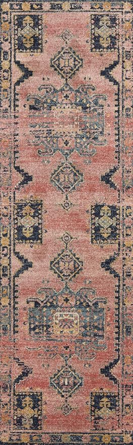 Loloi Jocelyn Collection JOC-06 Rose/Rose 6'-7" x 9'-7" .38" Thick Area Rug - Image 5