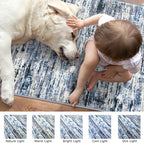 Modern Abstract Small Area Rug Indoor 3x5 Washable Rug Non-Slip Soft Entryway - Image 3