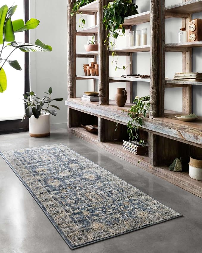 Loloi Teagan Collection TEA-03 Denim/Pebble 7'-11" x 10'-6" Area Rug, Soft - Image 8