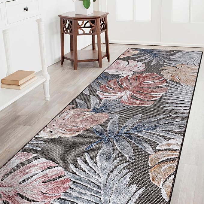 CAMILSON Runner Outdoor Rugs Oriental Retro Traditional Floral Medallion Area - Image 5