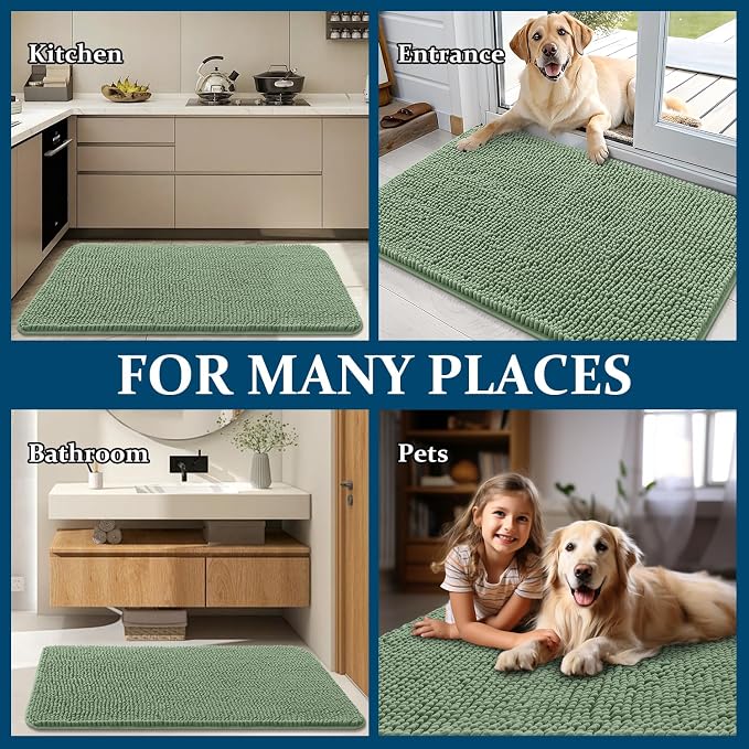 OLANLY Dog Door Mat for Muddy Paws 48x30, Absorbs Moisture and Dirt, Absorbent - Image 8