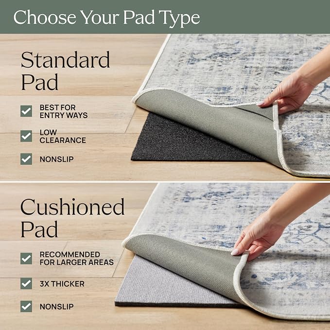 RUGGABLE Washable Area Rug – Kamran Admiral Blue 2x3, Stain-Resistant, Non-Slip - Image 6