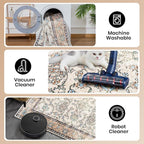 Area Rug for Living Room, 8x10 Machine Washable Non Slip Large Faux Wool Throw - Image 5