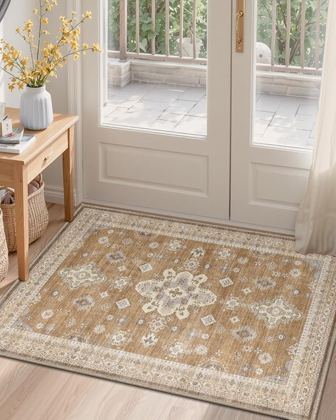 DEXI Area Rugs for Entryway 2x3, Washable Low Pile Vintage Traditional Entry - Image 8
