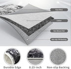 2x6 Washable Runner Rugs for Hallway: Easy-to-Clean Abstract Runners for - Image 7