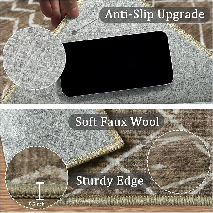 2x8 Machine Washable Runner Rug, Kitchen Hallway Area Rug, Kids and Pets - Image 6