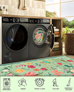 Boho Floral Runner Rug 2x6, Washable Non-Slip Kitchen Rug, Ultra Soft Vintage - Image 4