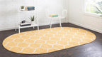 Rugs.com Lattice Frieze Collection Rug – 5' x 8' Oval Yellow Medium Rug Perfect - Image 2