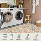 Lahome Fall Floral Washable Area Rugs 8x10, Boho Living Room Large Rugs Non-Slip - Image 3