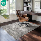 4x6 Machine Washable Area Rug for Living Room, Olive Grey Boho Vintage Floral - Image 3