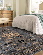 Unique Loom Taftan Collection Border Geometric Tribal Inspired Design Area Rug - Image 4