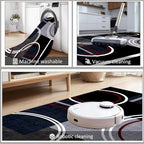Area Rug 5x7 Modern Abstract Circle Rugs, Machine Washable & Non-Slip - Image 6