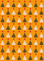 Soft Burnt Orange and Red 3D Texture Rug 3x5 Mid Century Modern Washable Area - Image 2