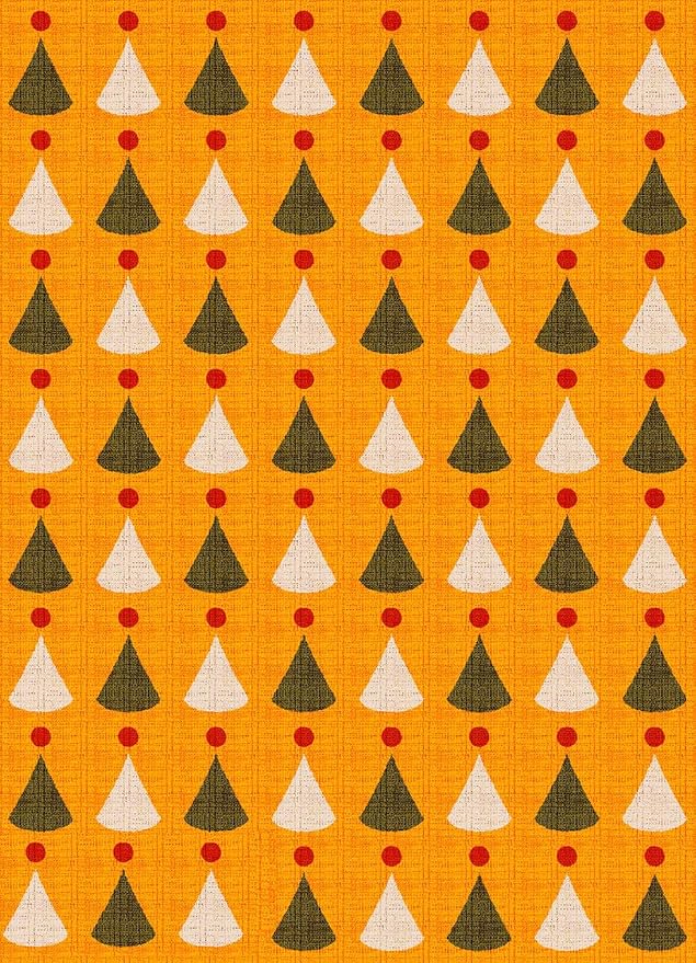 Soft Burnt Orange and Red 3D Texture Rug 6x9 Mid Century Modern Washable Area - Image 2