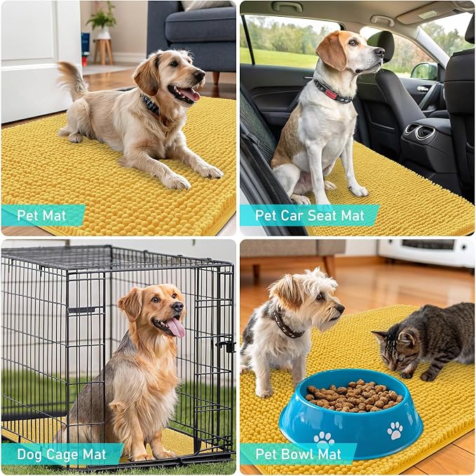 OLANLY Dog Door Mat for Muddy Paws 36x24, Absorbs Moisture and Dirt, Absorbent - Image 7