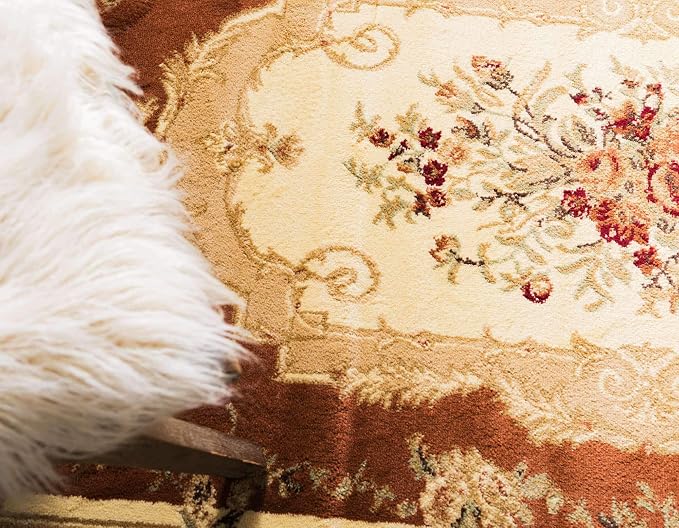 Unique Loom Versailles Collection Traditional Classic Floral Motif Area Rug - Image 9