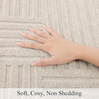 SHACOS Soft Cozy Fluffy Arch Pattern High-Low Pile Small Rug 2'x3' Non Slip - Image 3