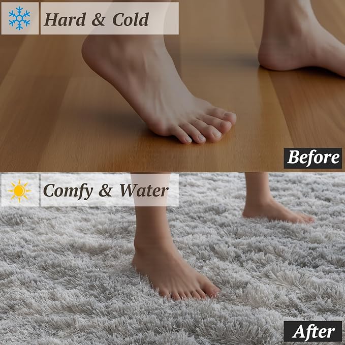 6x9 Area Rugs for Living Room Bedroom, Soft Fluffy Shaggy Bedside Rug, Indoor - Image 5