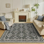 WITSHOCK Living Room Area Rugs 7x9: Soft Non-Slip Backing Washable Rugs Vintage - Image 6