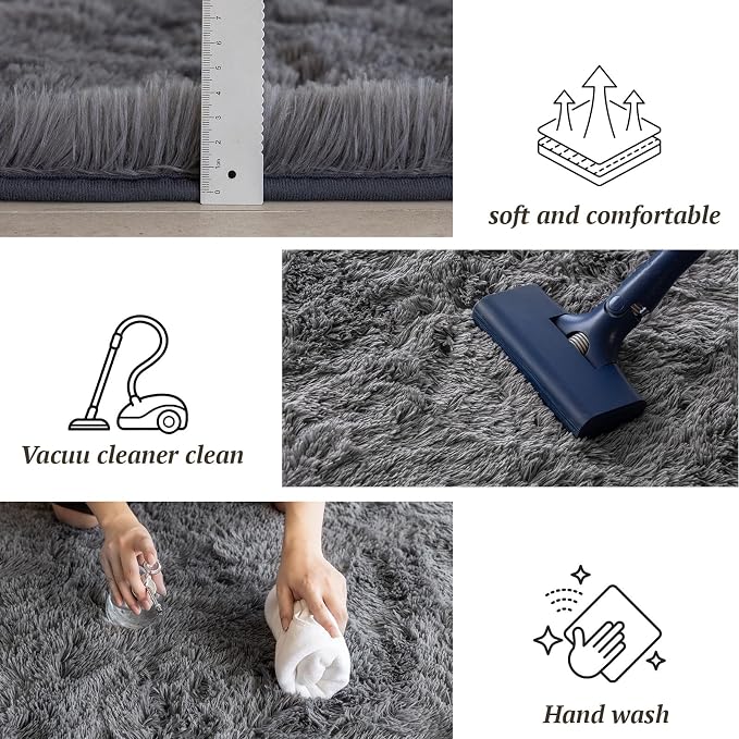 8x10 Area Rugs for Living Room Bedroom, Soft Fluffy Shaggy Bedside Rug - Image 6