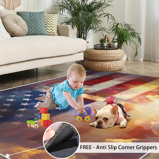 3x5 American Flag Dorm Rug - Image 5